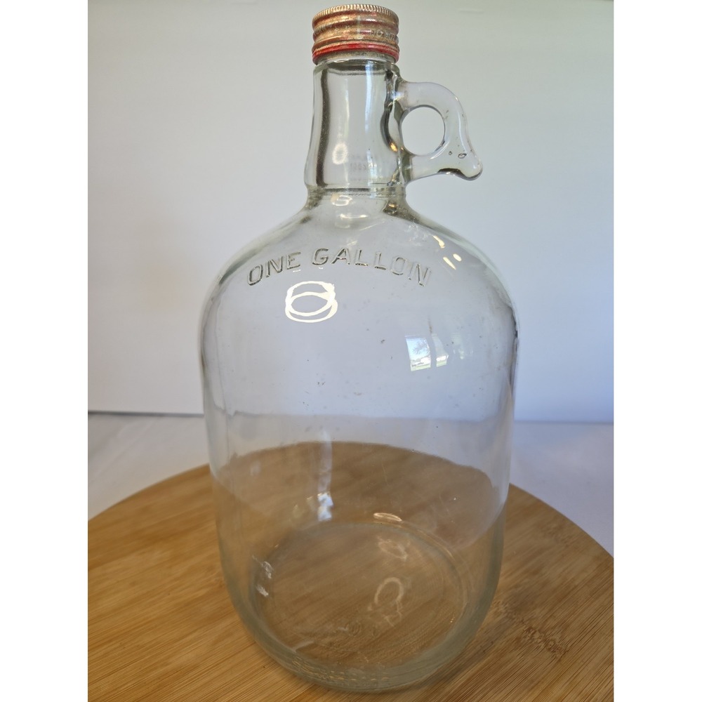 VINTAGE 1950'S COCA-COLA 1 GALLON CLEAR GLASS SYRUP SODA FOUNTAIN JUG COLLECTOR